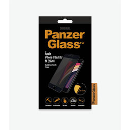 PanzerGlass - Tvrdené Sklo Privacy Case Friendly pre iPhone 6, 6s, 7, 8, SE 2020 a SE 2022, čierna