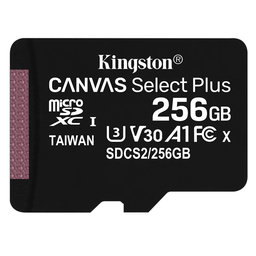Kingston - MicroSDXC Pamäťová Karta Canvas Select Plus 256 GB