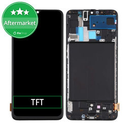 Samsung Galaxy A70 A705F - LCD Displej + Dotykové Sklo + Rám (Black) TFT