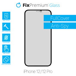FixPremium Privacy Anti-Spy Glass - Tvrdené Sklo pre iPhone 12 a 12 Pro