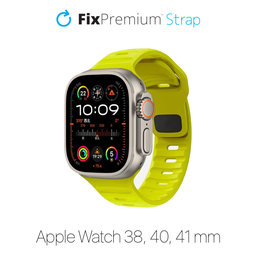 FixPremium - Remienok Sport Silicone pre Apple Watch (38, 40 a 41mm), tartrazine