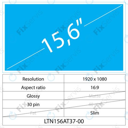 15.6 LCD Slim Lesklý 30 pin Full HD