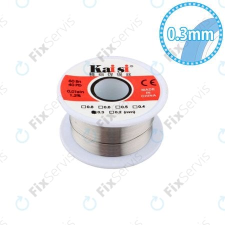 Kaisi - Spájkový Drôt pre Presné Spájkovanie Sn/Pb - 0.3mm (50g)