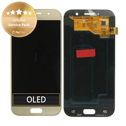 Samsung Galaxy A5 A520F (2017) - LCD Displej + Dotykové Sklo (Gold Sand) - GH97-19733B, GH97-20135B Genuine Service Pack