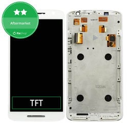 Motorola Moto X Play XT1562 - LCD Displej + Dotykové Sklo + Rám (White) TFT