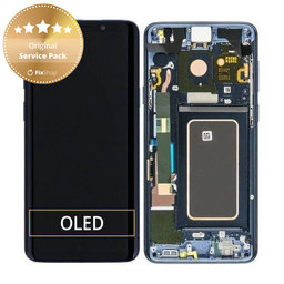 Samsung Galaxy S9 Plus G965F, G965FD - LCD Displej + Dotykové Sklo + Rám (Coral Blue) - GH97-21691D, GH97-21722D, GH97-21692D Genuine Service Pack