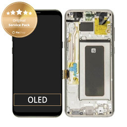 Samsung Galaxy S8 Plus G955F - LCD Displej + Dotykové Sklo + Rám (Maple Gold) - GH97-20470F, GH97-20564F, GH97-20565F Genuine Service Pack