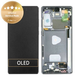 Samsung Galaxy Note 20 N980B - LCD Displej + Dotykové Sklo + Rám (Mystic Gray) - GH82-23495A, GH82-23733A Genuine Service Pack