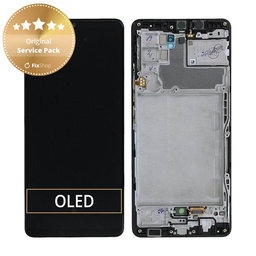 Samsung Galaxy A42 5G A426B - LCD Displej + Dotykové Sklo + Rám (Prism Dot Black) - GH82-24375A, GH82-24376A Genuine Service Pack