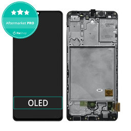 Samsung Galaxy A41 A415F - LCD Displej + Dotykové Sklo + Rám (Prism Crush Black) OLED