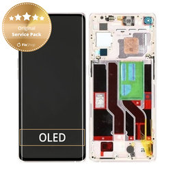 Oppo Find X3 Neo, Oppo Reno 5 Pro 5G - LCD Displej + Dotykové Sklo + Rám (Galactic Silver) - 4906178 Genuine Service Pack