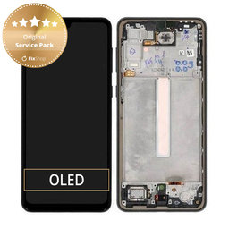 Samsung Galaxy A33 5G A336B - LCD Displej + Dotykové Sklo + Rám (Black) - GH82-28143A, GH82-28144A Genuine Service Pack