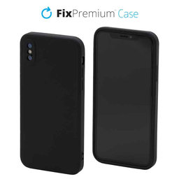 FixPremium - Silikónové Puzdro pre iPhone X a XS, čierna