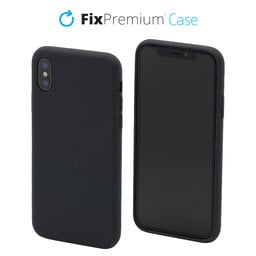 FixPremium - Silikónové Puzdro pre iPhone X a XS, space gray