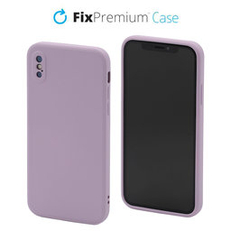 FixPremium - Silikónové Puzdro pre iPhone X a XS, fialová