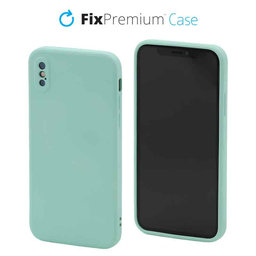 FixPremium - Silikónové Puzdro pre iPhone X a XS, light cyan