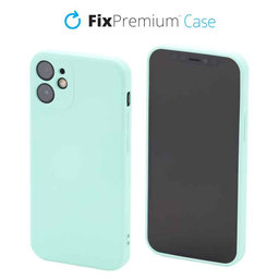 FixPremium - Silikónové Puzdro pre iPhone 12 mini, light cyan