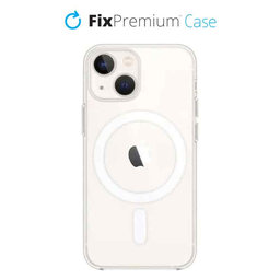 FixPremium - Silikónové Puzdro s MagSafe pre iPhone 13 mini, transparentná