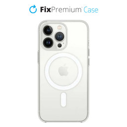 FixPremium - Silikónové Puzdro s MagSafe pre iPhone 13 Pro, transparentná