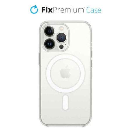 FixPremium - Silikónové Puzdro s MagSafe pre iPhone 13 Pro Max, transparentná