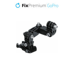 FixPremium - Trojramenný Držiak na GoPro, čierny