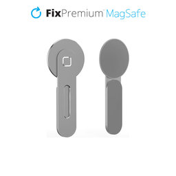 FixPremium - MagSafe Držiak pre iPhone na Notebook, strieborná