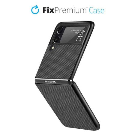 FixPremium - Puzdro Carbon pre Samsung Galaxy Z Flip 3, čierna