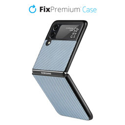 FixPremium - Puzdro Carbon pre Samsung Galaxy Z Flip 4, modrá