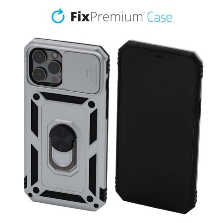 FixPremium - Puzdro CamShield pre iPhone 12 Pro Max, biela