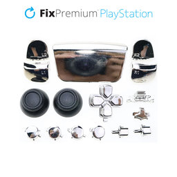 FixPremium - Luxury Dekoratívne prvky pre PS5 DualSense, strieborná
