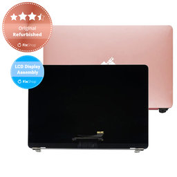 Apple MacBook 12" A1534 (Early 2016 - Mid 2017) - LCD Displej + Predné Sklo + Kryt (Rose Gold) Original Refurbished