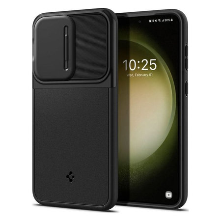 Spigen - Puzdro Optik Armor pre Samsung Galaxy S23, čierna