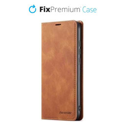 FixPremium - Puzdro Business Wallet pre iPhone 11, hnedá