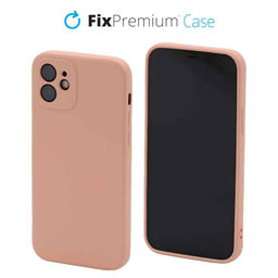 FixPremium - Puzdro Rubber pre iPhone 12 a 12 Pro, oranžová