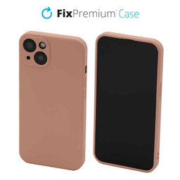 FixPremium - Puzdro Rubber pre iPhone 13 a 14, oranžová