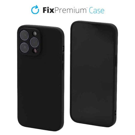 FixPremium - Puzdro Rubber pre iPhone 14 Pro Max, čierna