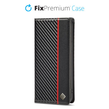 FixPremium - Puzdro Carbon Wallet pre Xiaomi Redmi Note 11 Pro, čierna