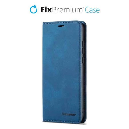 FixPremium - Puzdro Business Wallet pre iPhone 13 mini, modrá