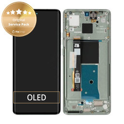 Motorola Edge 40 - LCD Displej + Dotykové Sklo + Rám (Nebula Green) - 5D68C22672 Genuine Service Pack