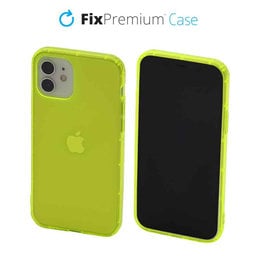 FixPremium - Puzdro Clear pre iPhone 12 a 12 Pro, žltá