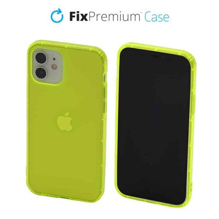 FixPremium - Puzdro Clear pre iPhone 12 a 12 Pro, žltá