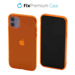 FixPremium - Puzdro Clear pre iPhone 11, oranžová