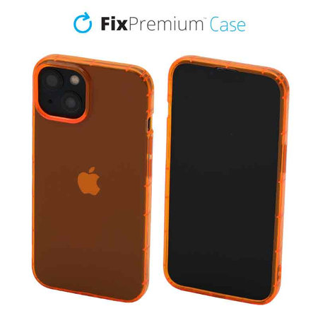 FixPremium - Puzdro Clear pre iPhone 14, oranžová