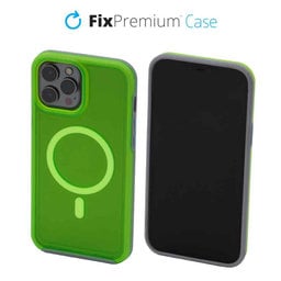 FixPremium - Puzdro Clear s MagSafe pre iPhone 13 Pro Max, neon green