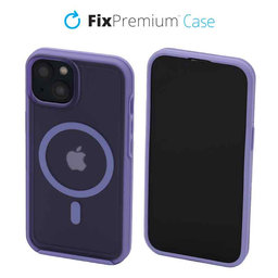 FixPremium - Puzdro Clear s MagSafe pre iPhone 13, fialová