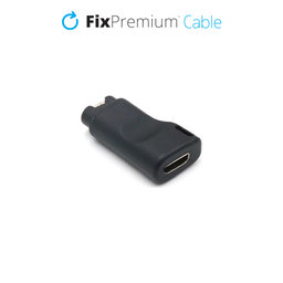 FixPremium - Redukcia Micro-USB na Garmin Konektor pre Hodinky, čierna