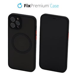 FixPremium - Puzdro Matte s MagSafe pre iPhone 12 Pro, čierna