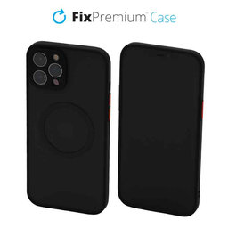 FixPremium - Puzdro Matte s MagSafe pre iPhone 13 Pro, čierna