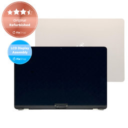 Apple MacBook Air 13" M2 A2681 (2022) - LCD Displej + Predné Sklo + Kryt (Starlight) Original Refurbished