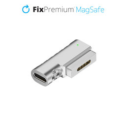 FixPremium - Redukcia USB-C - MagSafe 2, strieborná